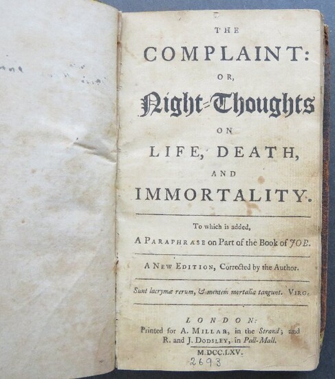 Young, Night Thoughts Life Death Immortality, 1765