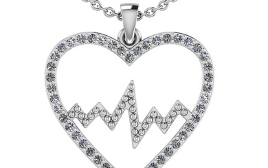 0.23 Ctw SI2/I1 Diamond 14K White Gold Valentine's Day special Pendant