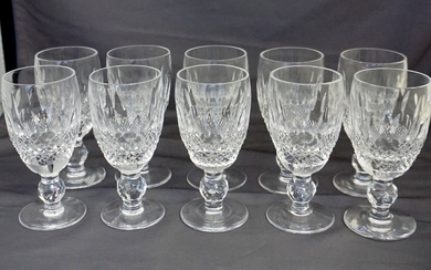 10 WATERFORD CRYSTAL SHERRY GLASSES