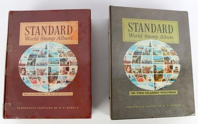 1000'S OF WORLD STAMPS IN 2 LARGE BINDERS