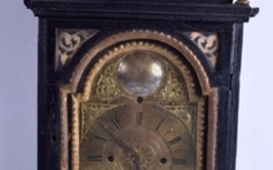AN 18TH CENTURY DUTCH EBONISED BRACKET CLOCK by