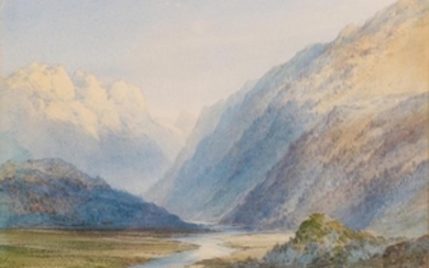 {} William Callow RWS (1812-1908) ''Saxon, Switzerland'' Signed, watercolour, 24cm...
