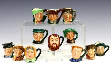 12 Royal Doulton Character Thimble Mugs