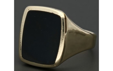 14 kt. Gold - Ring onyx