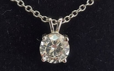 14 kt. White gold - Necklace with pendant - 0.56 ct Diamond