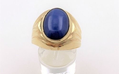 14 kt. Yellow gold - Ring star sapphire
