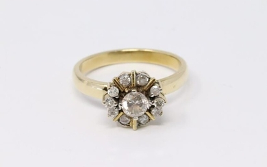 14KT Daisy Diamond Ring