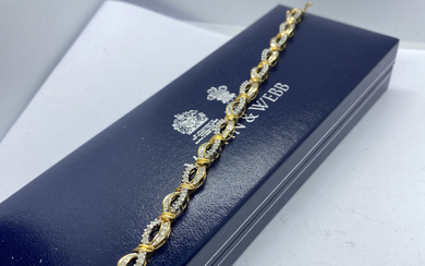 14ct YELLOW GOLD 3.50ct DIAMOND BRACELET WITH $3639 AIG VALUATION...