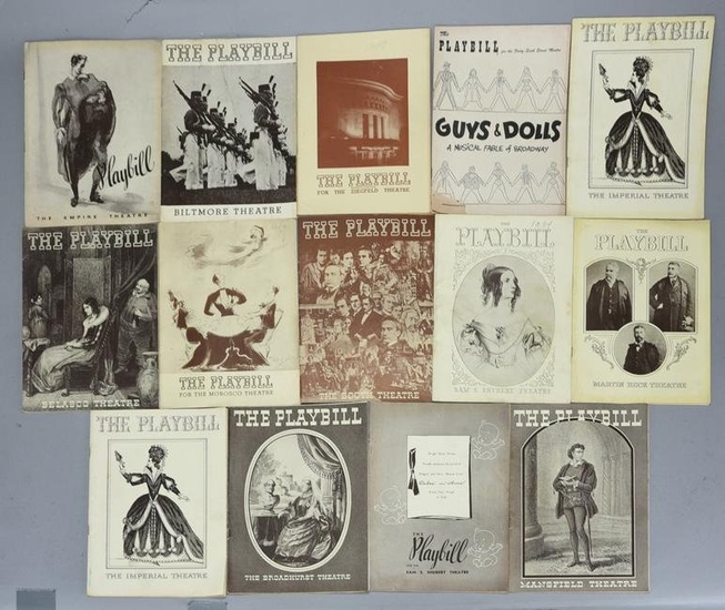 15 Vintage 1930s Theater Program Playbill Brochures