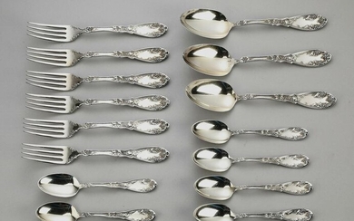 (15 pcs.) Rogers silver plated flatware service