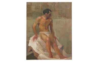 BERNARD MYERS (1925-2007) Life study oil on canvas...