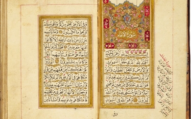 AN ILLUMINATED COLLECTION OF PRAYERS INCLUDING DALA’IL AL-KHAYRAT, COPIED BY ALI AL-WAHBI AL-KONAWI, TURKEY, OTTOMAN, DATED 1220 AH/1805-06 AD