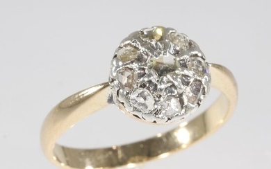 18 kt. Silver, Yellow gold - Ring, Antique Victorian, Anno 1900 - Diamond - Natural (untreated), Free resizing* NO RESERVE PRICE