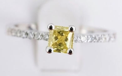 18 kt. White gold - Ring - 0.33 ct Diamond - Diamond