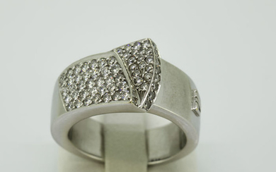 18 kt. White gold - Ring - 1.70 ct Diamond