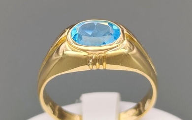 18 kt. Yellow gold - Ring - 3.50 ct Topaz