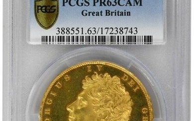 1826 5Sov CA 5 Pounds PCGS PR63CAM George IV Mintage Only 150