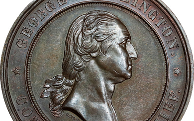 1878 Valley Forge Centennial Medal. Musante GW-959, Baker-449A, Julian CM-48, HK-137. Bronze. MS-63 BN (NGC).