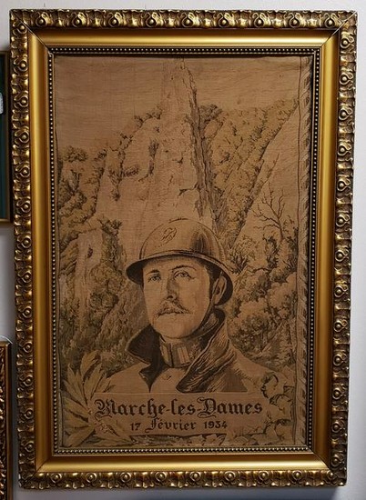 1930's Portrait Tapestry Commemorating the Death Date