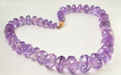 1950's Amethyst Bead Necklace 800Cts