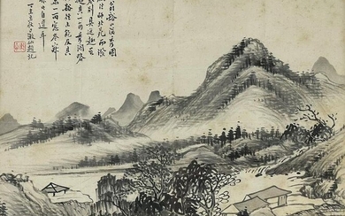 19th Century Chinese Painting Shu Xian Mark
