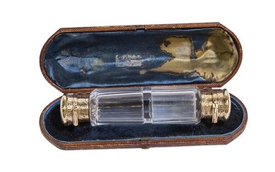 19th Century Double Perfume Bottle in Original Case