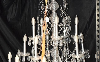 20 ARM WATERFORD TYPE HANGING CHANDELIER