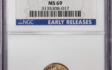 2008 $5 American Gold Eagle Coin NGC MS69 Early Releases