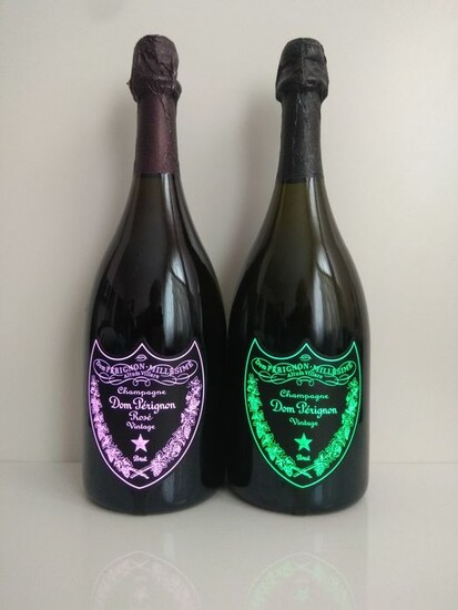 2008 Dom Perignon Luminous Brut & 2006 Dom Perignon Luminous Rosé - Champagne - 2 Bottles (0.75L)