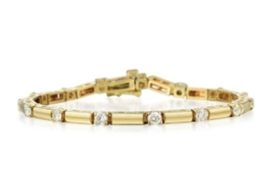 A 14K Gold Diamond Line Bracelet