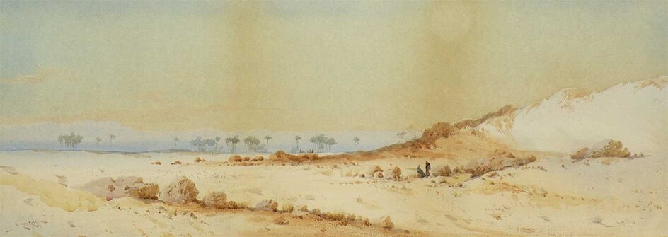 IN THE DESERT, A WATERCOLOUR BY AUGUSTUS OSBORNE