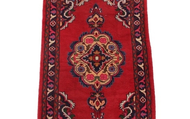 2'7 x 4'9 Hand-Knotted Persian Mahal Accent Rug, 1970s