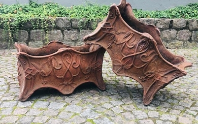 Flower boxes (2) - Iron (cast) - Early 20th century