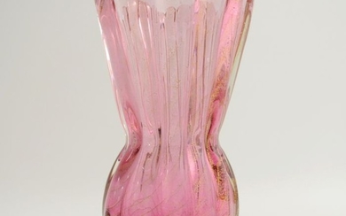 Barovier & Toso - Cordonato vase - Glass and gold leaf