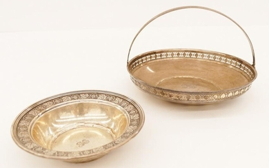 2pc Tiffany & Co. Sterling Basket and Bowl
