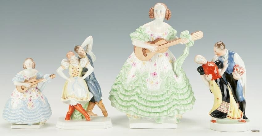 4 Herend Musical Related Figures
