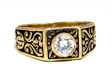 .40ct Vintage Victorian Natural Diamond Ring 18 Karat Raised Crest