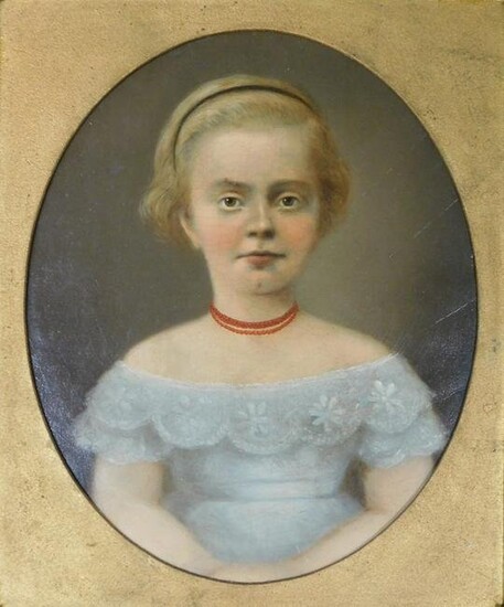 UNSIGNED (XIX - XX). Portrait of a girl around
