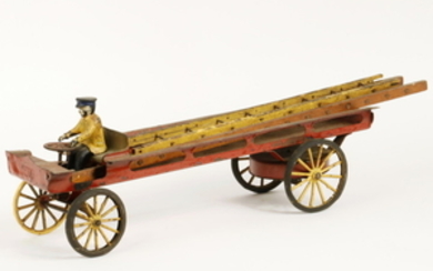 EARLY 20TH C. TOY FIRE LADDER TRUCK