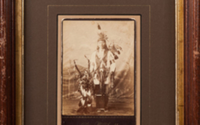 Cabinet Card Photograph of an American Indian in Dance Costume