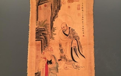 Chinese Watercolor Ink Painting, Ding Yunpeng Signature