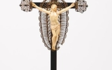 Crucified Christ Ivory Indo Portuguese sculpture …