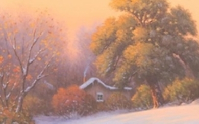 Don Warren (1935-2006), "Splendor of Winter", oil