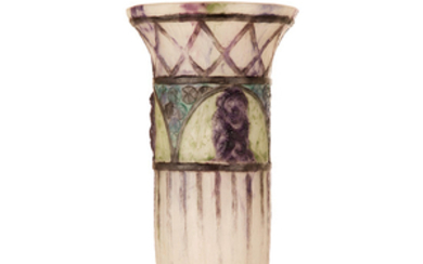 GABRIEL ARGY-ROUSSEAU (1885-1953) Grand vase évasé «Singes», modèle...