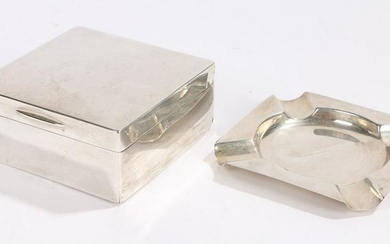 George V silver ashtray, Birmingham 1924, maker A & J