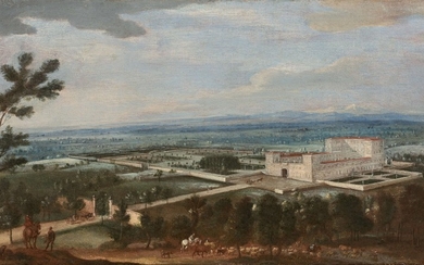 Hendrik Frans van LINT Anvers, 1684 - Rome, 1763 Vue de la Villa San Carlo Borromeo de Senago et Vue du Castello de Peschiera Borromeo