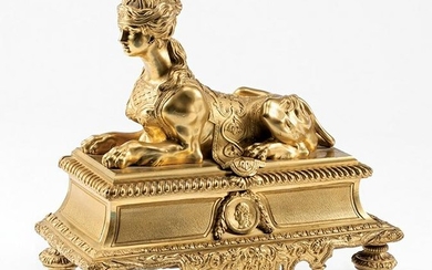 Louis XVI-Style Gilt Bronze Chenet