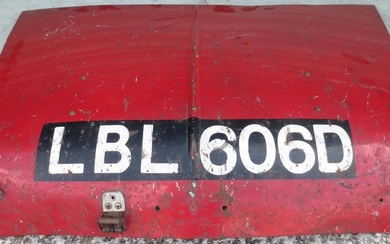 The original Bonnet from the (Works) Mini Cooper S rally car, Registration LBL 606D