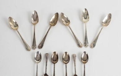 A set of six silver grapefruit spoons, Mappin & Webb