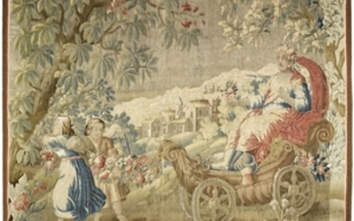 'Spring', A Louis XV classical tapestry, Aubusson, workshop of Michel Vergne, from the series The Four Seasons, early 18th century